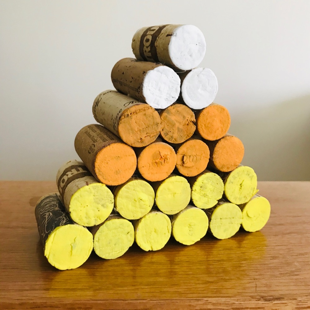 Large Candy Corn Cork Decor